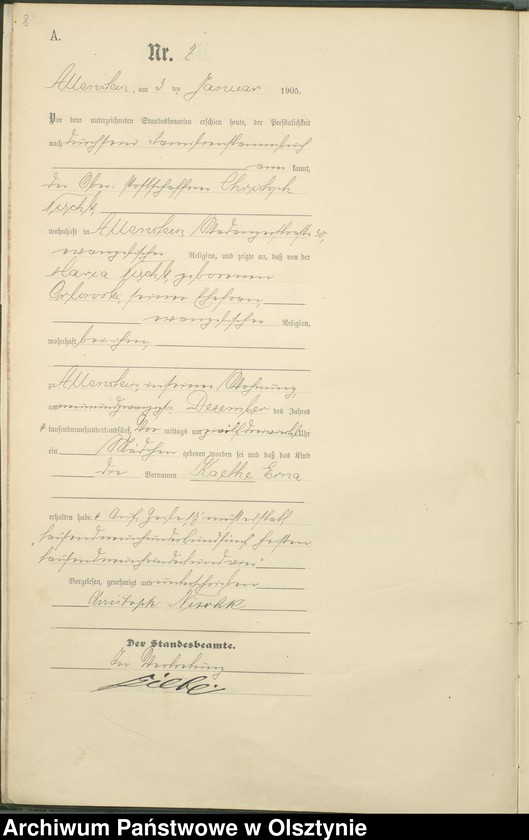 image.from.unit.number "Geburts-Haupt-Register Tom I, Nr 1- 398"