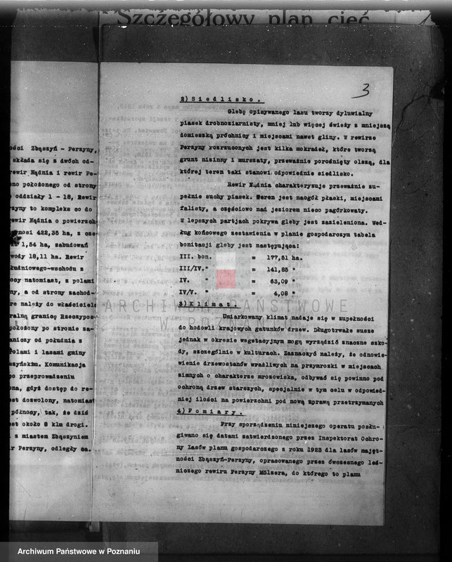 Obraz 7 z jednostki "Plan urządzenia gospodarstwa leśnego dla lasu majętności Zbąszyn-Perzyny powiat nowotomyski 1929-1939"
