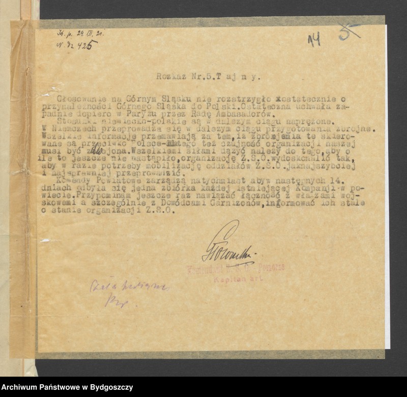 image.from.unit.number "Rozkazy tajne Komendy Głównej Zachodniej Straży Obywatelskiej w Poznaniu"