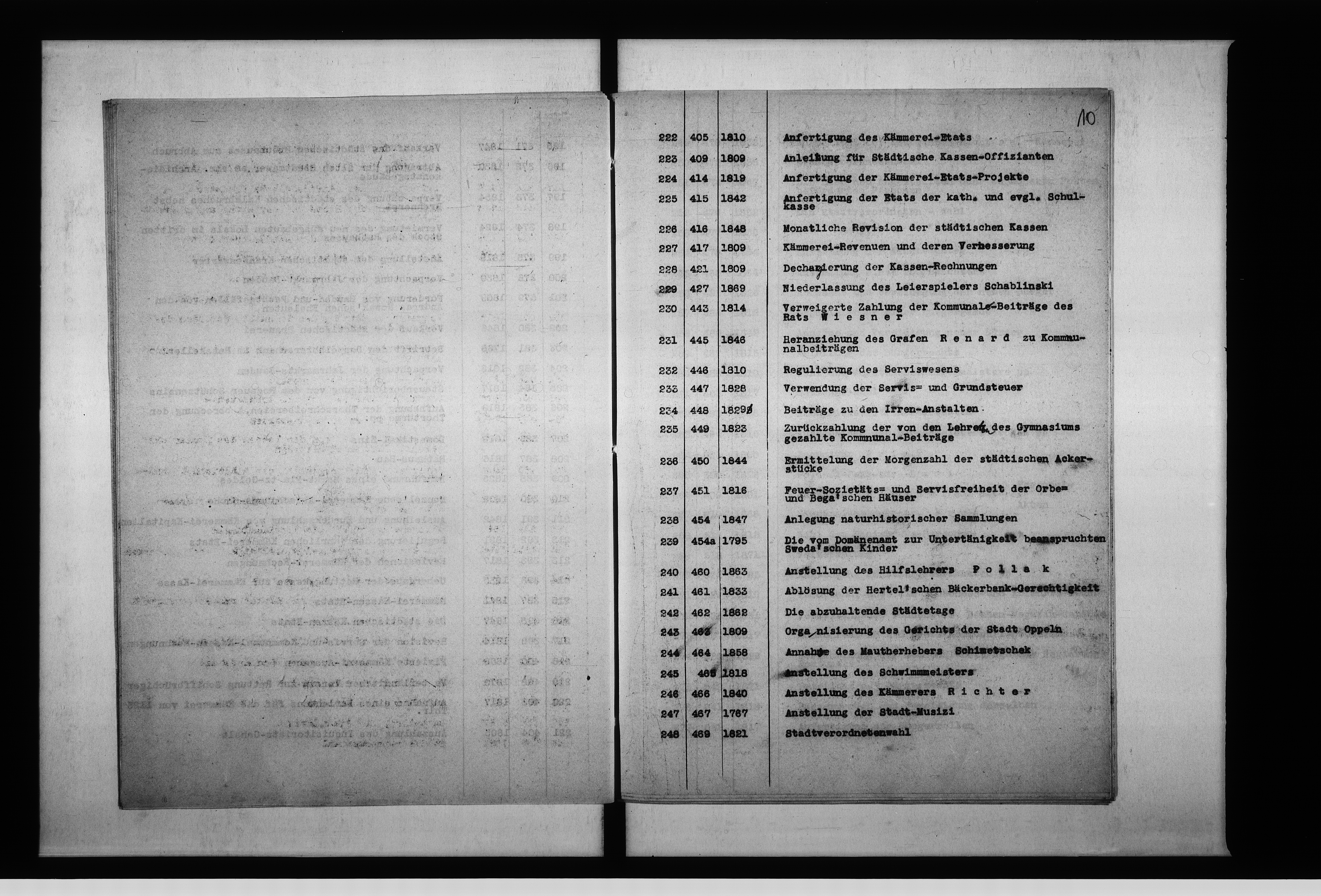 Obraz 14 z jednostki "Staatsarchiv Breslau Repositur 229 Abtlg. [Abteilung] Stadt Oppeln 2 abschriftliche Verzeichnisse enth[altend] Aktenstücke 1-1557 u[nd] 977a, 978a, zusammen 1559 Aktenstücke."