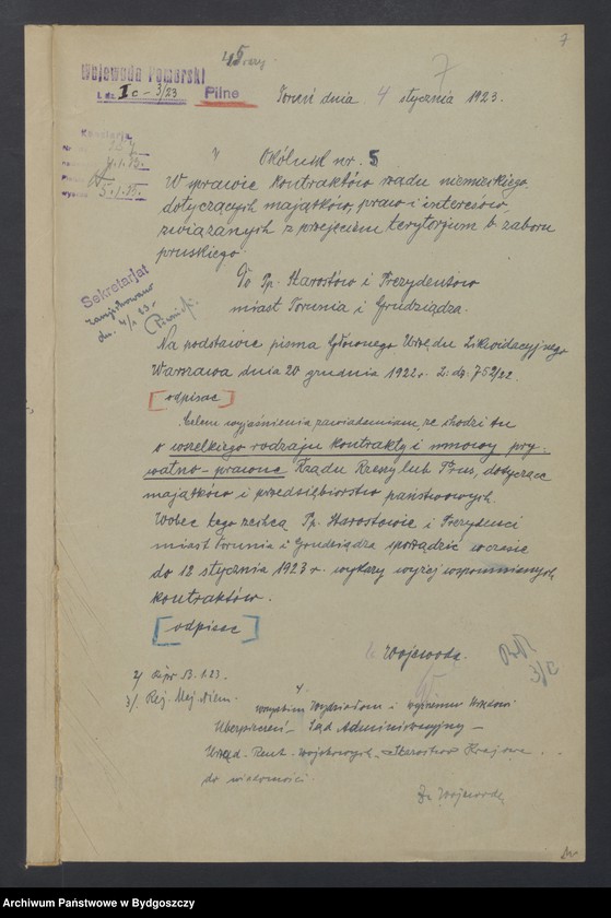 image.from.unit.number "[Kontrakty rządu niemieckiego dot. majątków, praw i interesów związanych z przejęciem terytorium byłego zaboru pruskiego]"