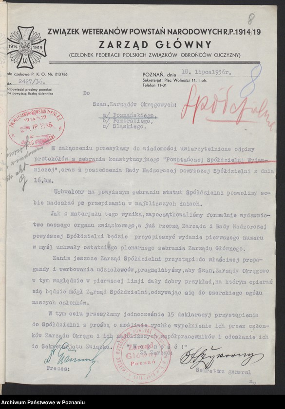 Obraz 10 z jednostki "Powstańcza Spółdzielnia Wydawnicza i tygodnik "Jutro""