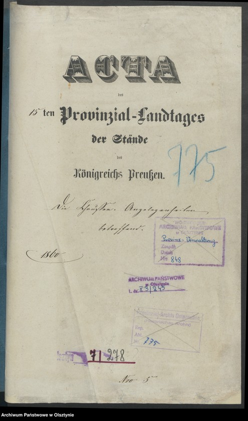 image.from.unit.number "Acta des 15ten Provinzial-Landtages der Stände des Königreichs Preußen. die Chaussee-Angelegenheiten"