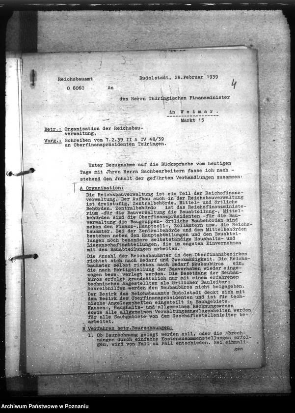 Obraz 8 z jednostki "Organisation der Reichsbauverwaltung. Geschäftsprüfung der Reichsbauämter"