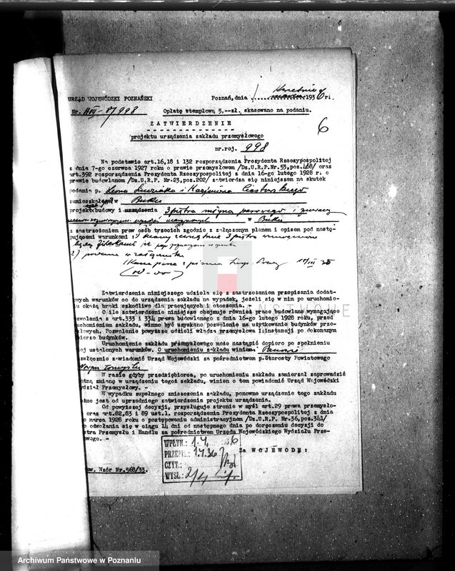 Obraz 10 z jednostki "Zatwierdzenie zakładu przemysłowego /młyn parowy/ firmy Siudziak i Ciastowski w Buku"