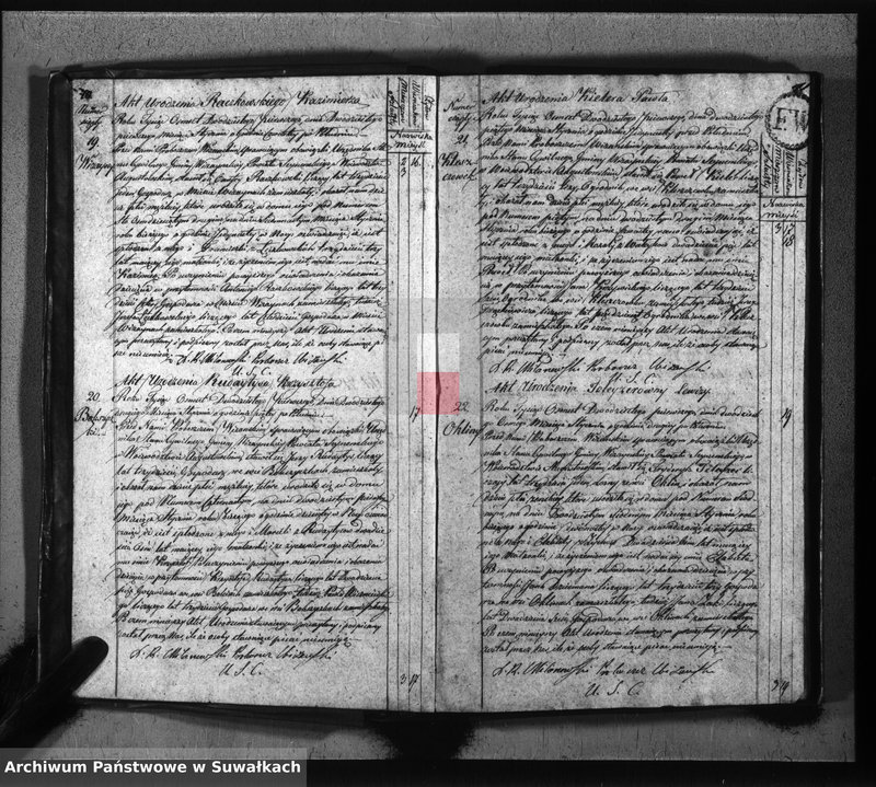 image.from.unit.number "Akta urodzonych gminy wiżańskiey obwodu seyneńskiego, w województwie augustowskim od dnia 1-go stycznia do dnia ostatniego grudnia 1821 roku"