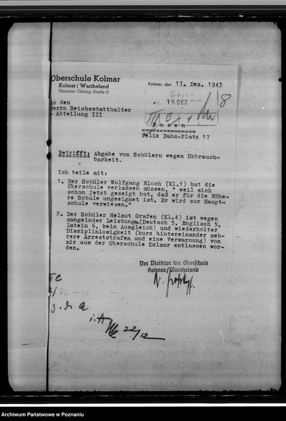 Obraz 12 z jednostki "Oberschule Kolmer (Chodzież)"
