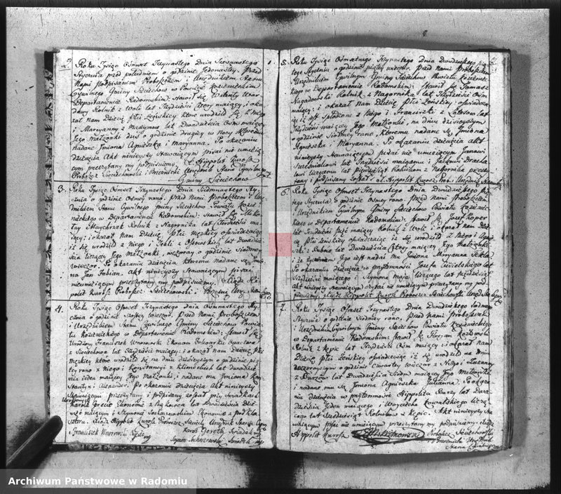 Obraz z jednostki "Księga Urzędnika Stanu Cywilnego parafii i miasta Sieciechów do zapisywania wszelkich aktów na rok 1813 sty"