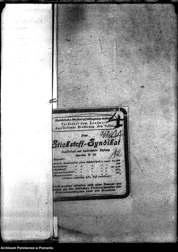 Obraz 16 z jednostki "Sprawy szczegółowo-administracyjne Sztuczne nawozy azotowe"