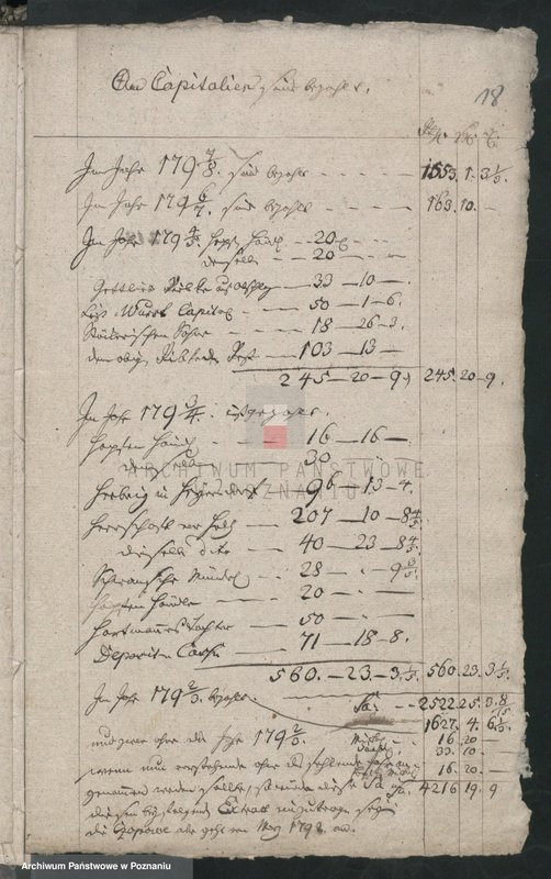 image.from.unit.number "Brechnung der Activorum et Passivorum der Stadt Lissa; język niemiecki"