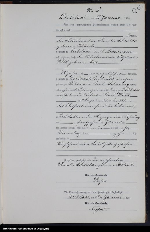 image.from.unit.number "Sterbe-Neben-Register Nr 1 - 46"