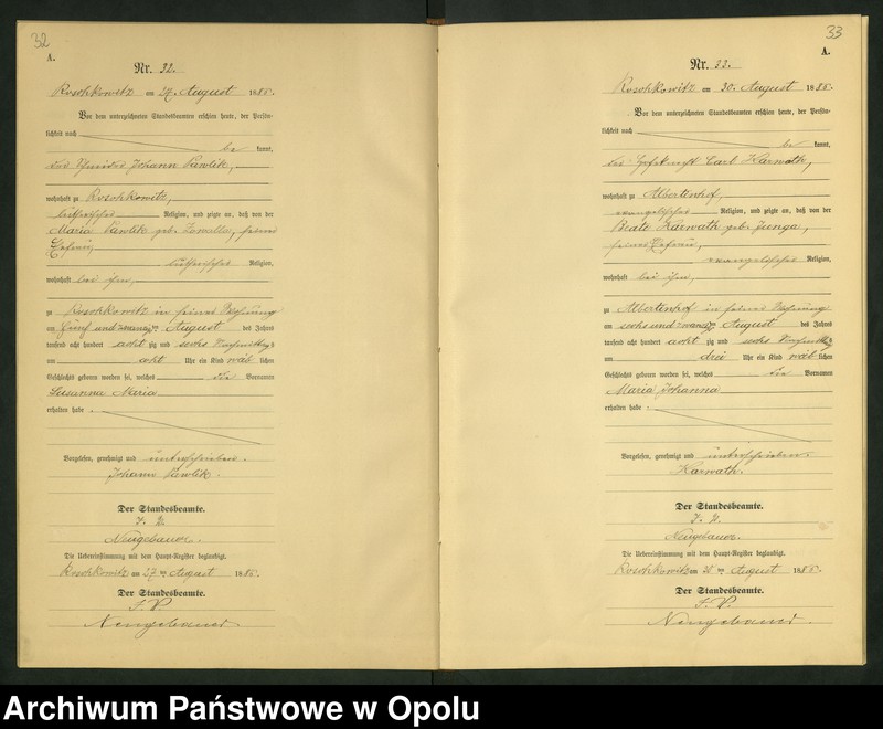 image.from.unit.number "Geburts-Neben-Register Standesamts Roschkowitz pro 1886"