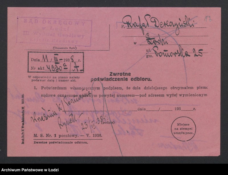 Obraz 19 z jednostki "Dereczyński, Sławin, Milikowski – sprzedaż towarów manufakturowych"