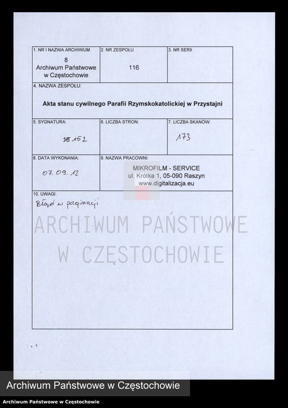 Obraz 1 z jednostki "[Duplikaty akt urodzeń, małżeństw i zgonów z roku 1900]"