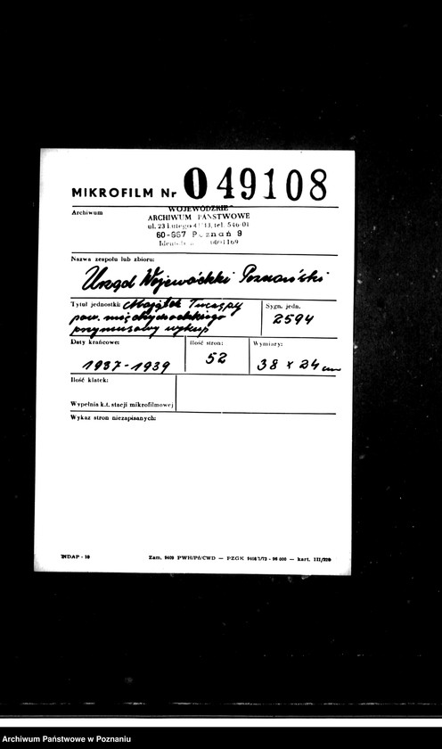 Obraz 2 z jednostki "Majątek Tuczępy powiatu międzychodzkiego przymusowy wykup"