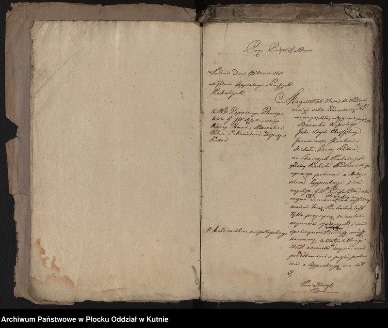 image.from.unit.number "Akta Magistratu miasta Kutna tyczące się Elekcji i Aprobacji Starszych Rabinów i Urzędników Kahalnych Dozorów Bożniczych"