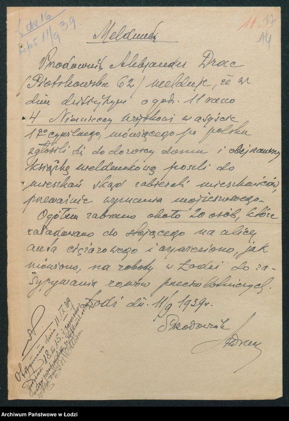 Obraz 19 z jednostki "[Akta VII Komisariatu Milicji Obywatelskiej -protokoły zajść, aresztowań i kradzieży]"