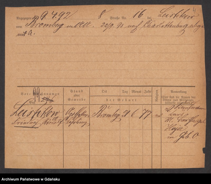 image.from.unit.number "Karty meldunkowe: Leistico - Lemke Ernst"