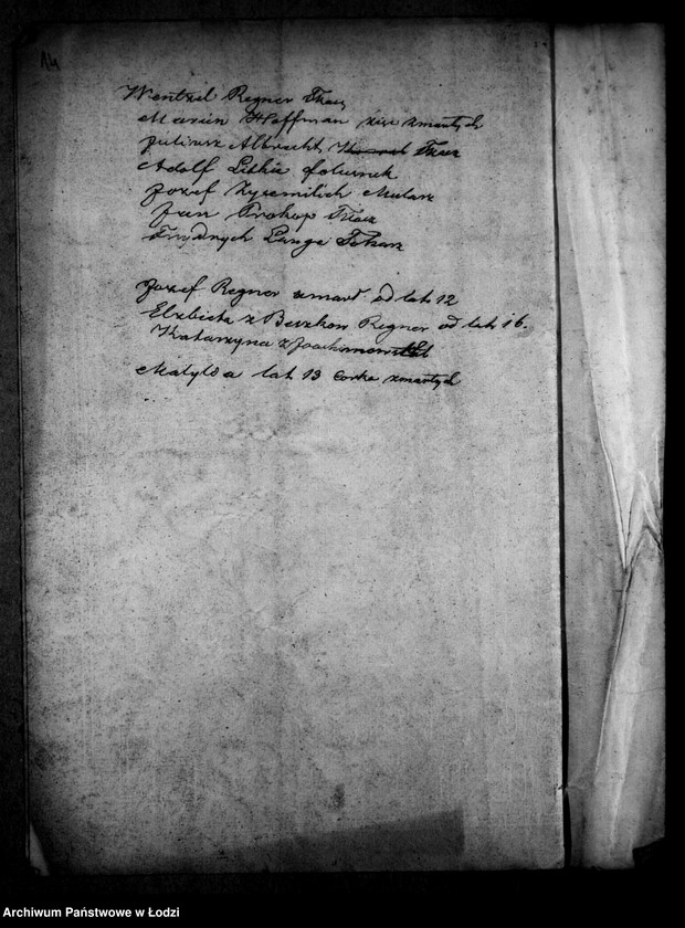 Obraz 18 z jednostki "Akta tyczące się ustanowienia opieki nad nieletnią Matyldą Regner po zmarłym Józefie Regner pozostałej córce"