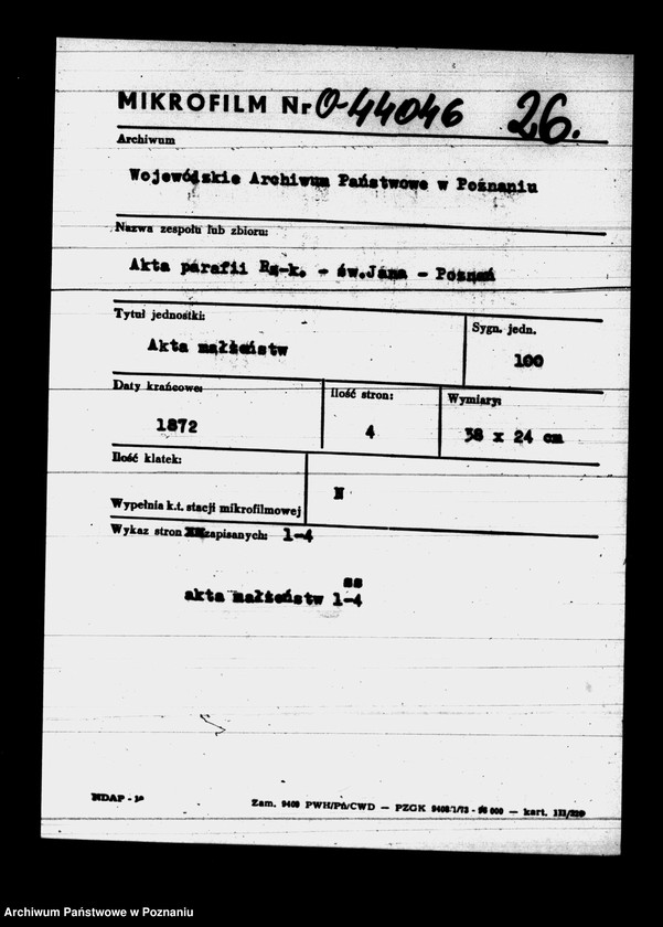 Obraz 1 z jednostki "Księga małżeństw"