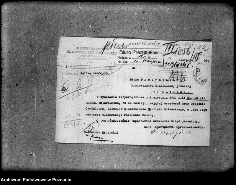 Obraz 16 z jednostki "Główny Urząd Ziemski w Warszawie Akta Biura Prezydialnego"