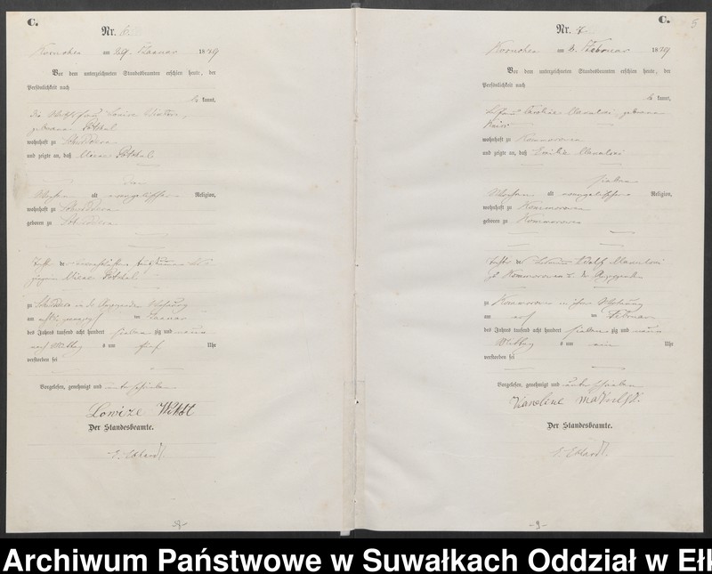 image.from.unit.number "Sterbe-Haupt-Register des Königlich Preussischen Standes-Amtes Belzonzen Kreis Johannisburg"