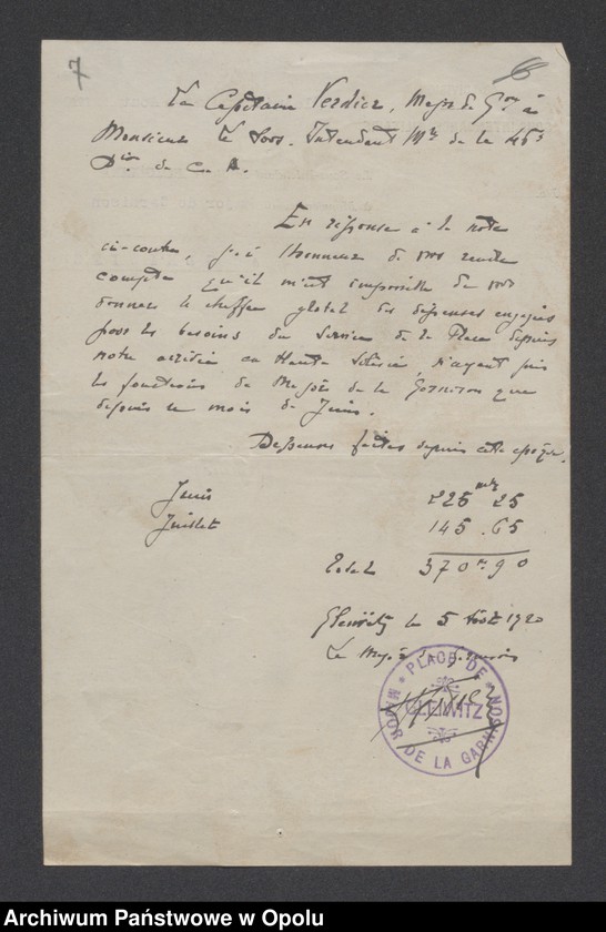 Obraz 9 z jednostki "Reponses a la reclamation de Justifications Frais de service-Projekt d