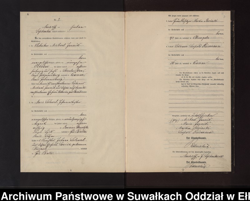 image.from.unit.number "Heiraths-Neben-Register des Preussischen Standes-Amtes Neuhoff Kreis Loetzen"