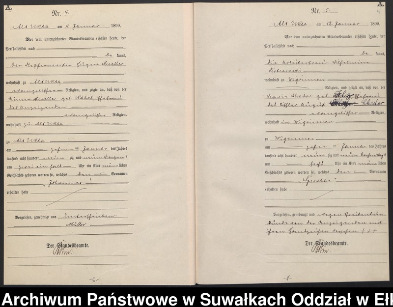 image.from.unit.number "Geburts-Haupt-Register des Königlichen Preussischen Standes-Amtes Alt Ukta Kreis Sensburg"