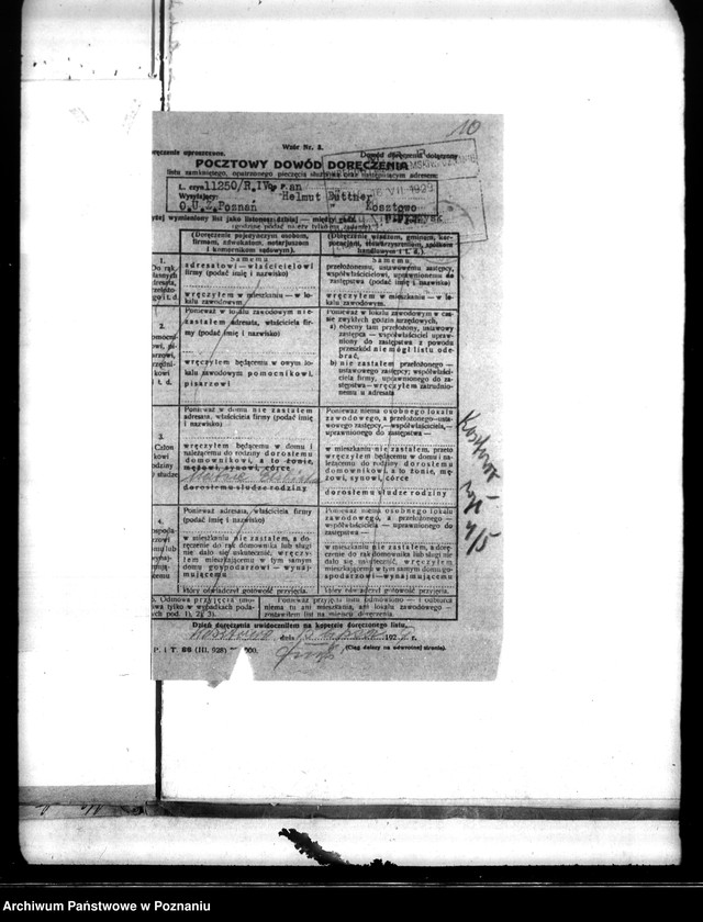 Obraz 16 z jednostki "Majątek Kosztowo powiatu wyrzyskiego wyłączenie z art. 4/5 ustawy o wykonaniu reformy rolnej Helmut Buettner"