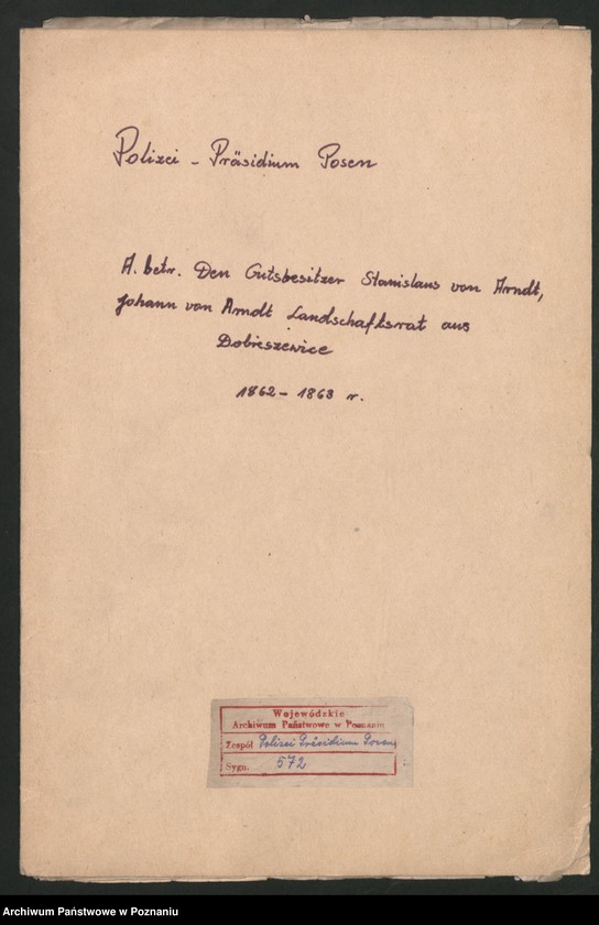 Obraz 2 z jednostki "A. betr. den Gutsbesitzer Stanislaus von Arndt, Johann von Arndt Landschaftsrat aus Dobieszewice"