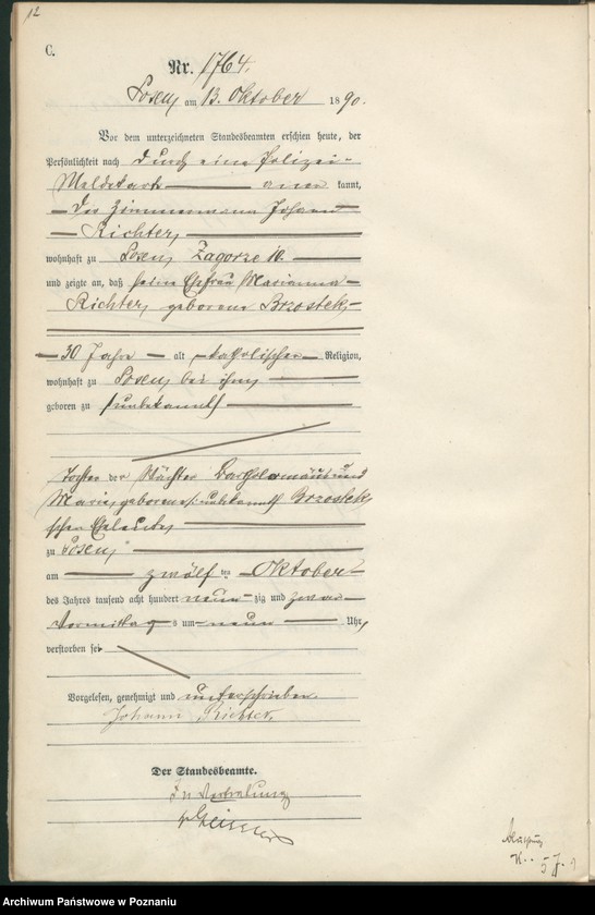 Obraz 15 z jednostki "Księga zgonów t. V"