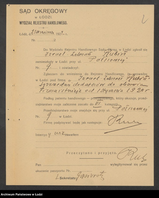 Obraz 4 z jednostki "Izrael Zelman Rubin – sprzedaż dodatków do obuwia"