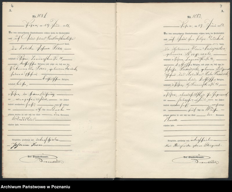 Obraz 6 z jednostki "Księga miejscowa urodzeń"