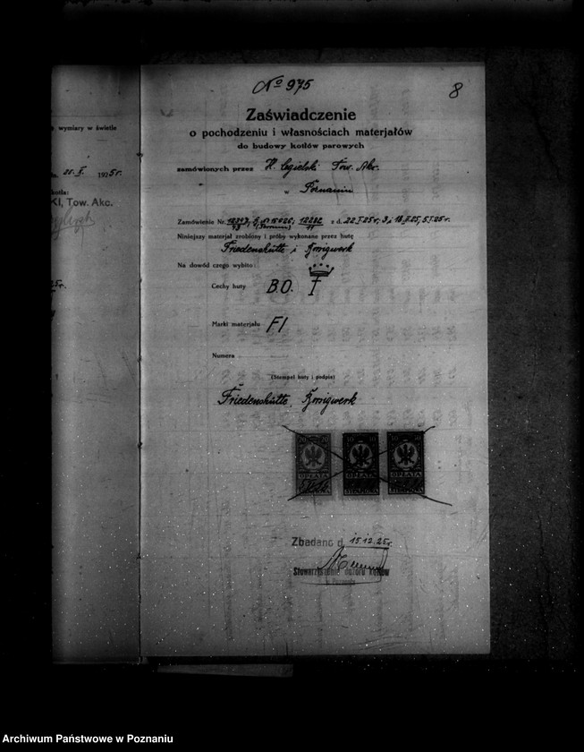 Obraz 12 z jednostki "Majętność Zakrzewo powiat szamotulski nr woj. kotła 6122"