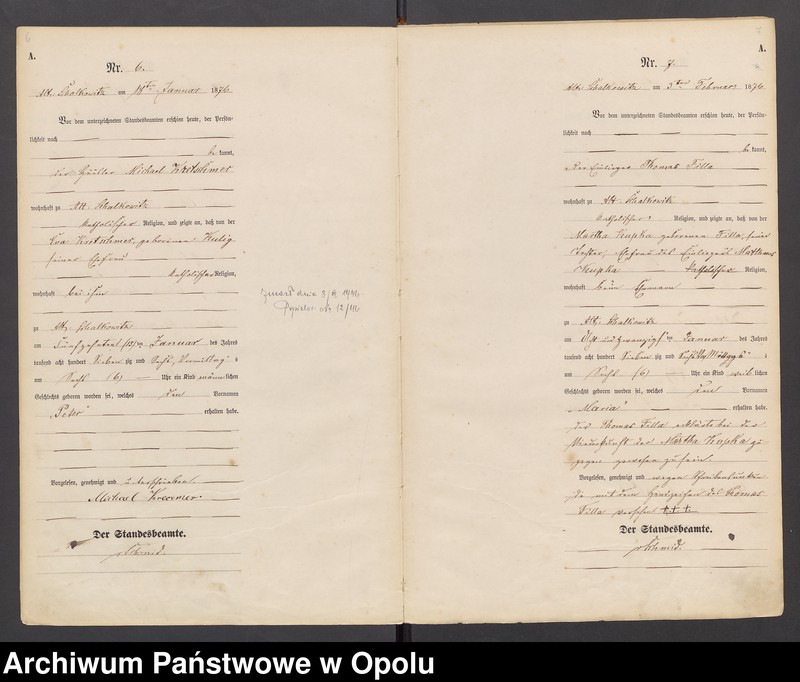 image.from.unit.number "U.S.C. Siołkowice St.[are] Księga aktów urodzeń miejscowa rok 1876"