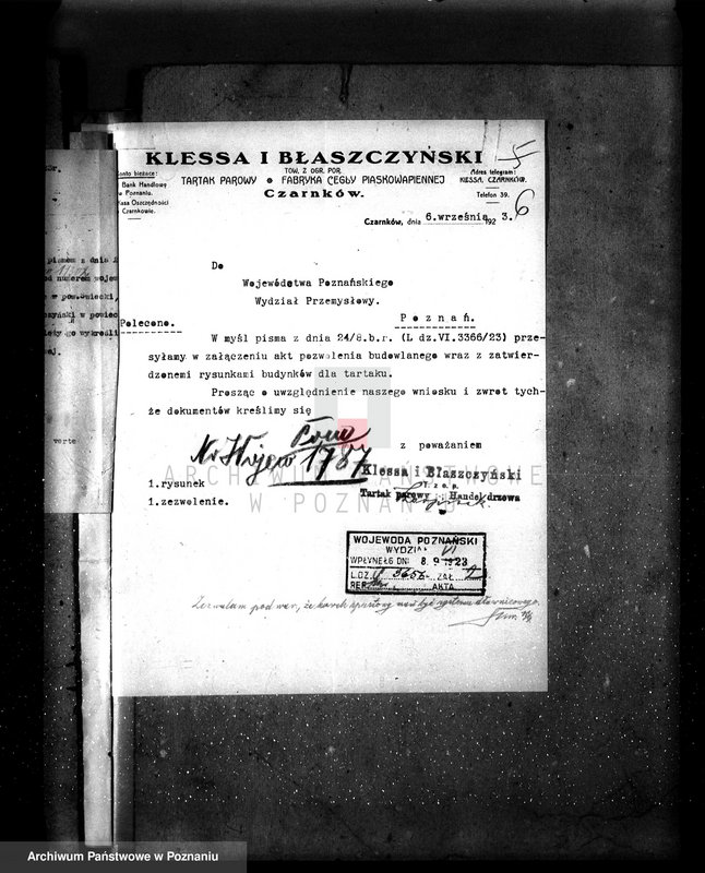 Obraz 10 z jednostki "Tartak firmy Klessa, Błaszczyński nr fabr. 568 kotła nr porz. 152 kotła"