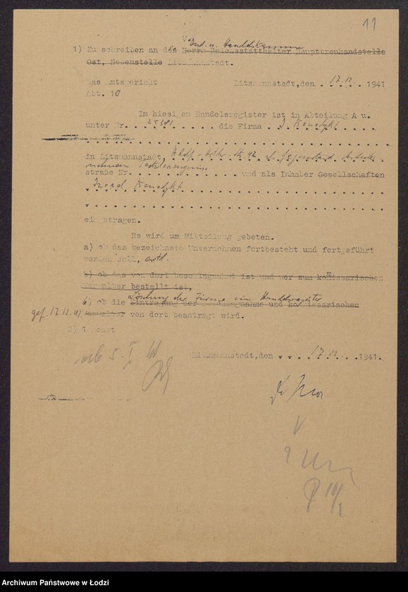 Obraz 13 z jednostki "Izrael Benedykt- wyroby włókiennicze"