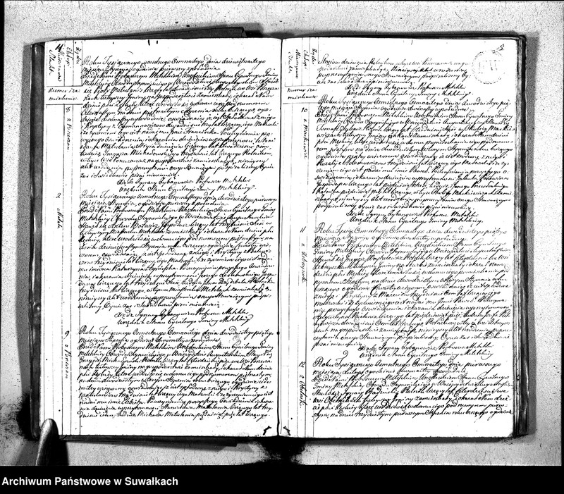 image.from.unit.number "Księga Aktów Urodzenia Urzędnika Stanu Cywilnego Gminy Metelskiey Powiatu Seyneńskiego Woiewództwa Augustowskiego Od 1 Stycznia Tysiąc Osimset Osimnastwgo Roku 1818"