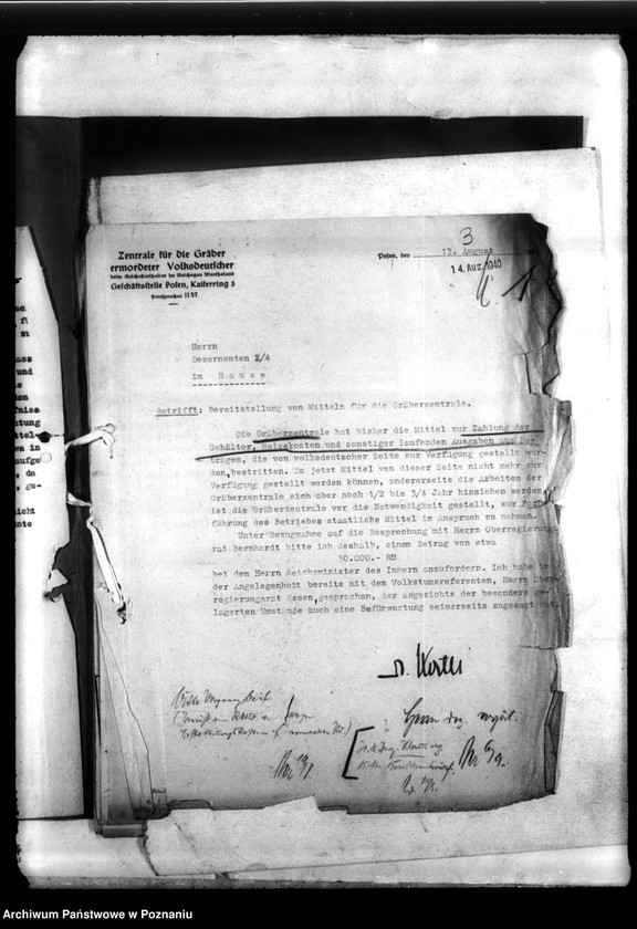 Obraz 7 z jednostki "Budżety Zentrale für die Gräber der ermordeten Volksdentuken"