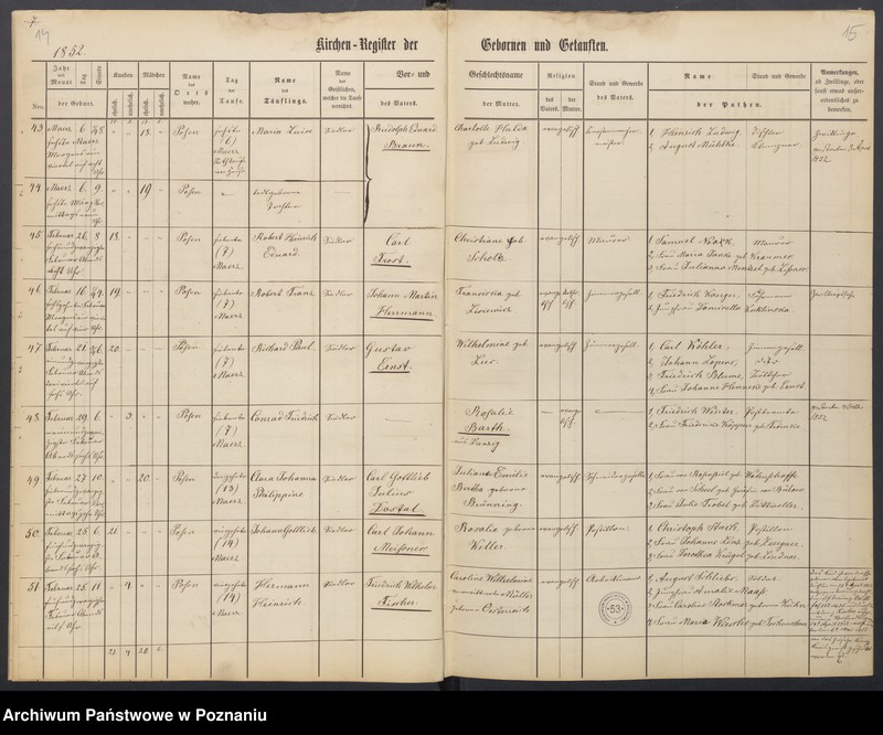 Obraz 10 z jednostki "Duplikat der Register der Gebornen, Getauften, Getrauten und Verstorbenen"