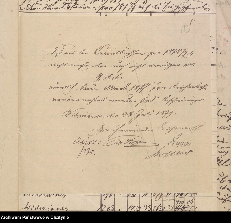 image.from.unit.number "Beläge zur Rechnung der Kirchenkassen zu Widminnen"