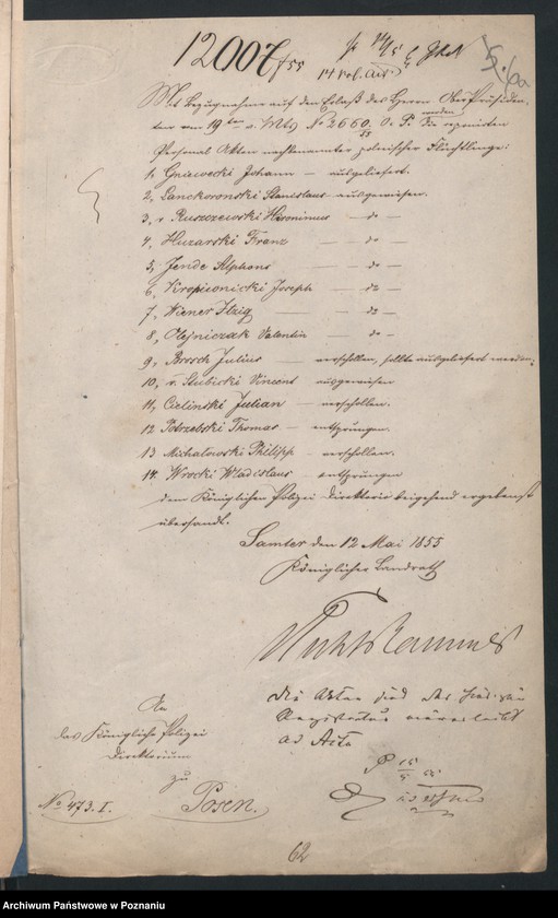 Obraz 11 z jednostki "A. betr. die Komplettierung der Personal-Akten der polnischen Überläufer mit denen der Landrats-Ämter der Provinz"