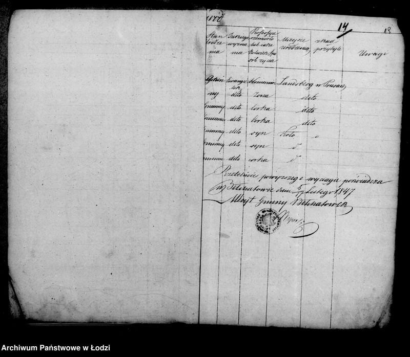 Obraz 19 z jednostki "Akta tyczące się przesiedleń"