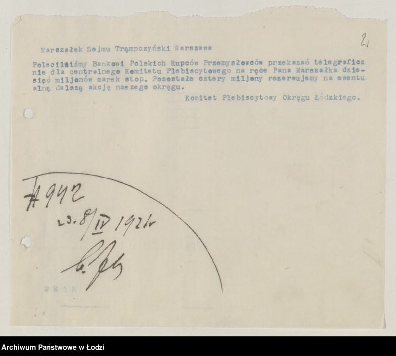 Obraz 4 z jednostki "[Telegramy]"