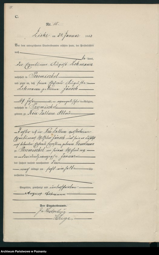 Obraz 13 z jednostki "Sterbe-Haupt-Register"