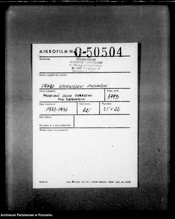 Obraz 2 z jednostki "Majętność leśna Zakrzewo powiat wągrowiecki"