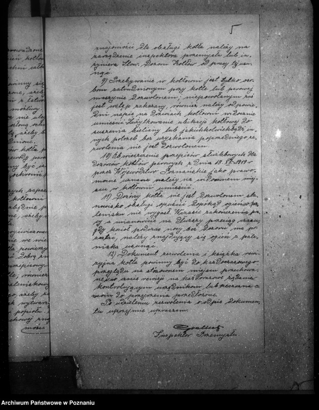 Obraz 9 z jednostki "Udzielenie koncesji na uruchomienie kotła parowego Pleszewskiej Wytłoczni Oleju"