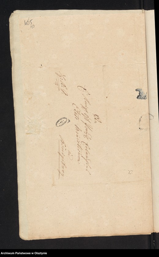 image.from.unit.number "In S. [Sachen] Christian Gottlieb Adamski Cöllmischen Eigenthümers in Kuckers, wegen nagesuchten Anlehes von 800 Rthl [Reichsthaler] aus der Neuhausenschen Kirchen-Caße"