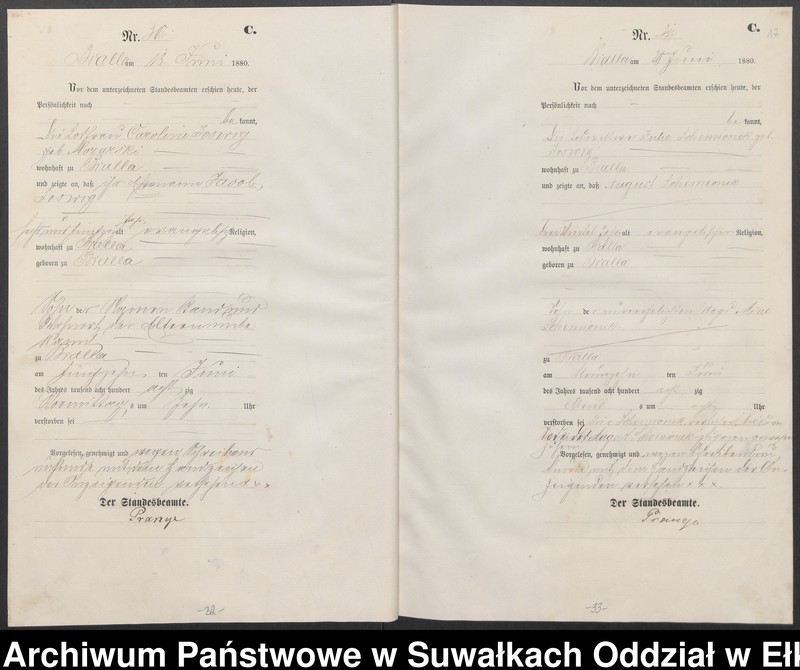 image.from.unit.number "Sterbe-Haupt-Register des Königlich Preussischen Standes-Amtes Bialla Kreis Johannisburg"